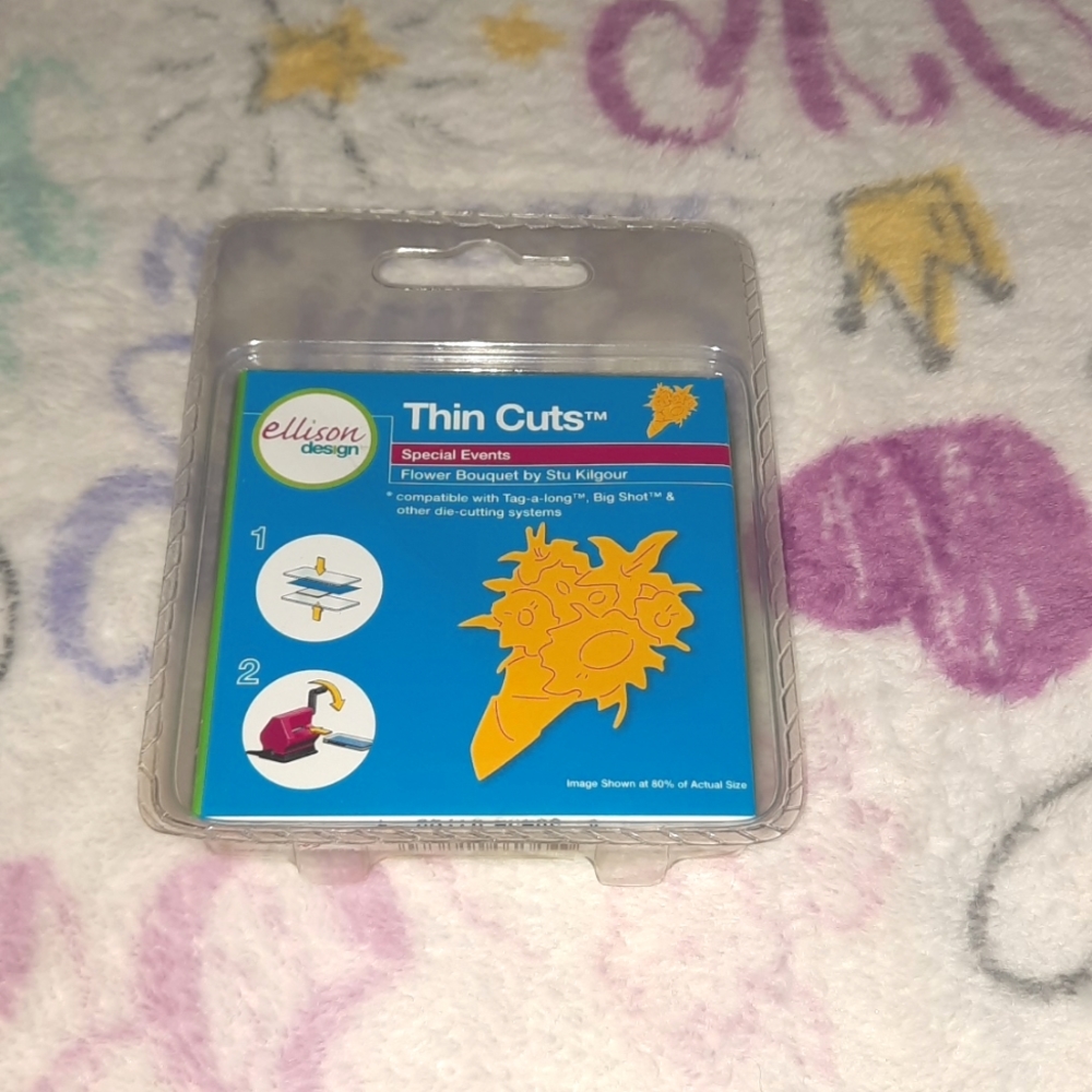 Ellison sizzix thin cuts flower bouquet